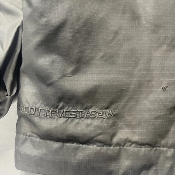 ScotteVest Jacket Size XL Gray Essential Utility TEC Packable Hood READ - Picture 4 of 9
